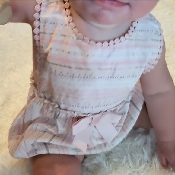 NWT Dylan & Abby Pink Stripe Romper - Picture 7 of 9